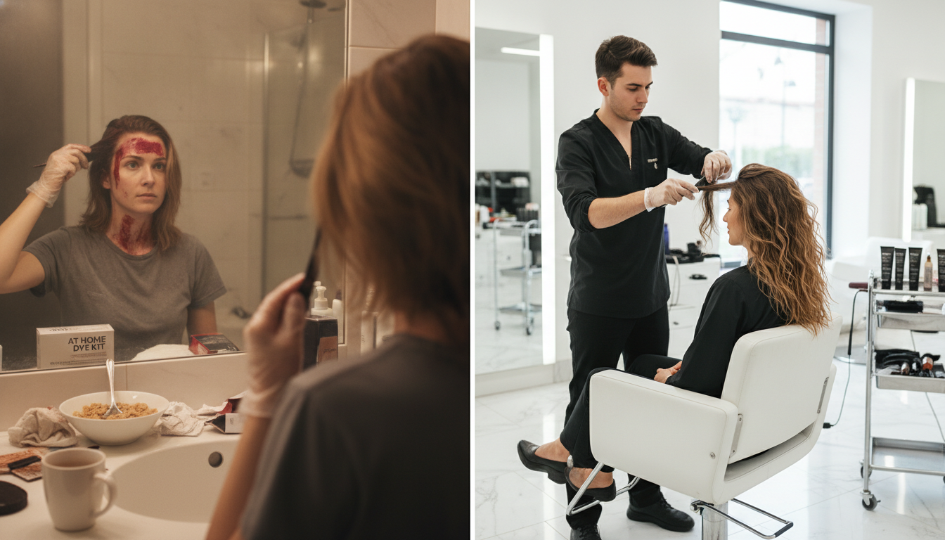 découvrez les avantages et les risques de la coloration maison comparée à celle réalisée chez un coiffeur, pour choisir la meilleure option selon vos besoins.