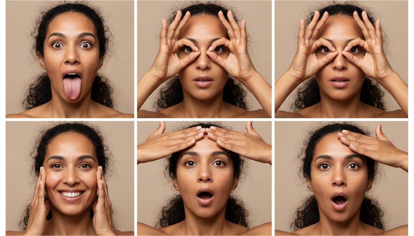 découvrez 5 exercices de yoga visage simples et efficaces pour tonifier votre peau et retrouver un teint éclatant naturellement.