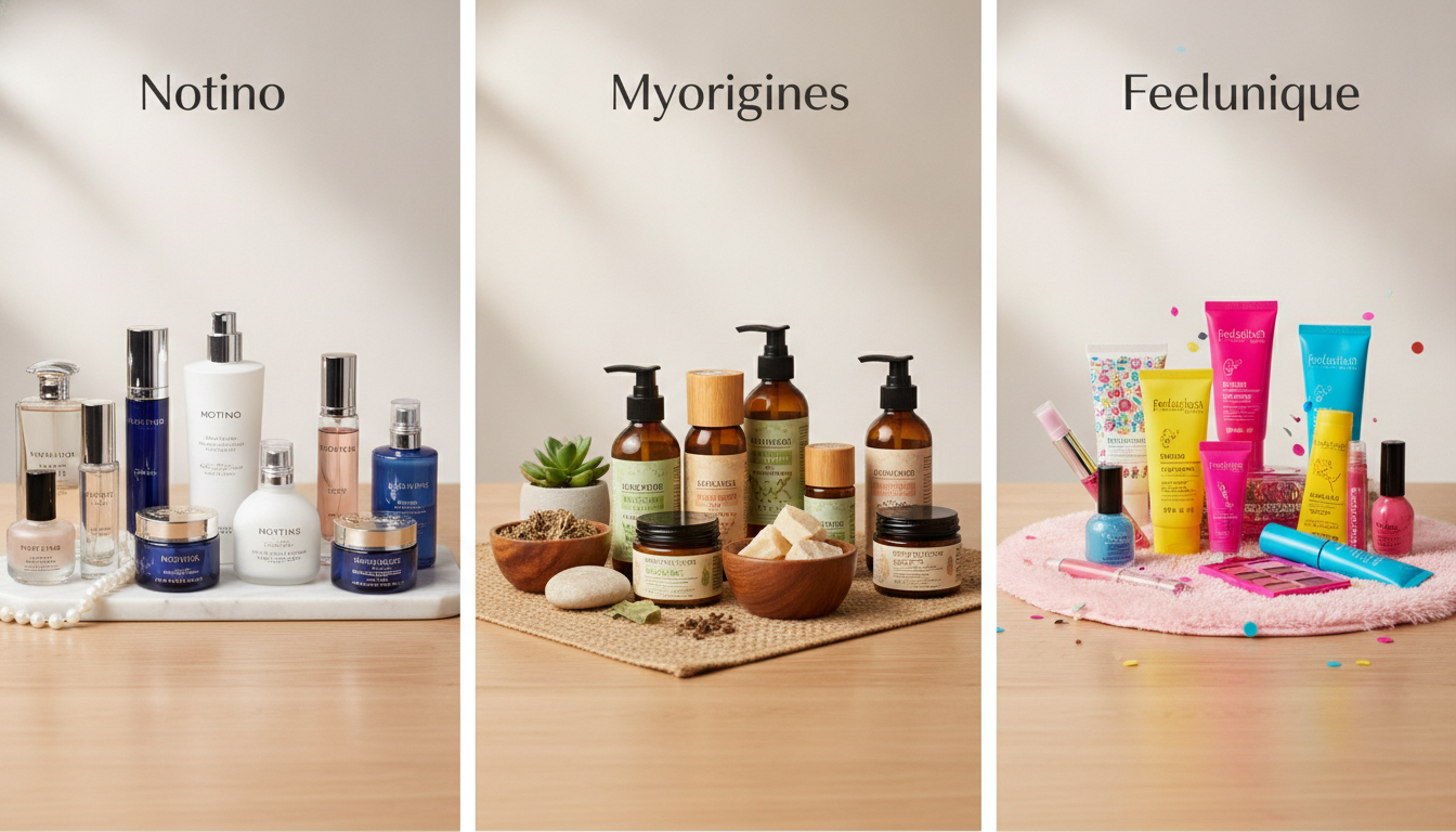 découvrez un comparatif complet entre notino, myorigines et feelunique pour choisir la meilleure boutique en ligne de produits beauté et parfums.